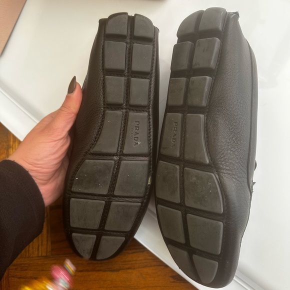 PRADA logo pebbled driving loafers 7 /37 - Picture 3 of 5